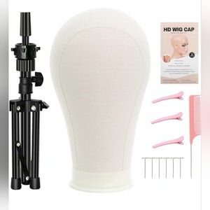 NEW | FUTAI | 22 Inches | Wig Canvas Mannequin Head Stand | White